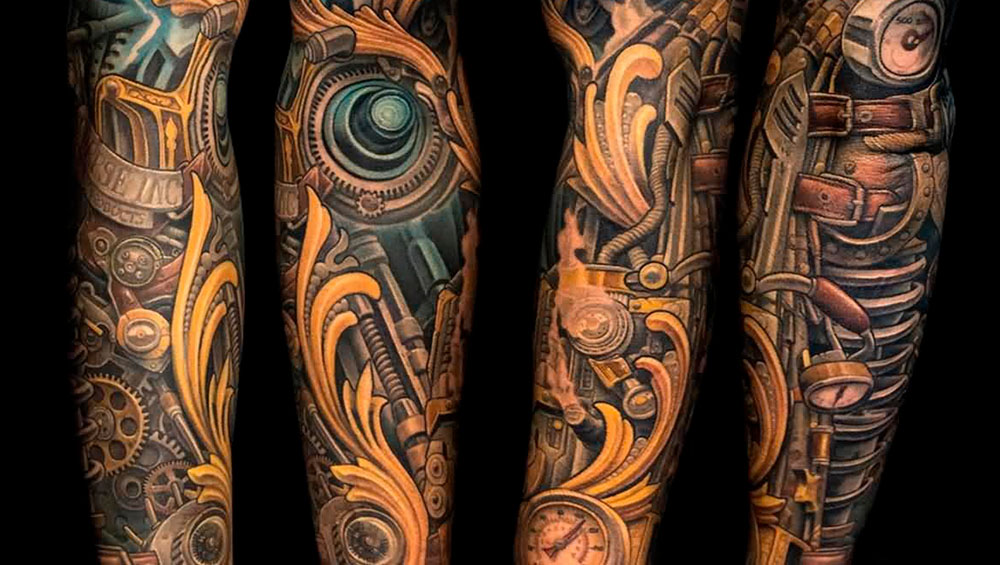 Технологии и Искусство: Почему Стимпанк Стиль в татуировках привлекает ценителей сочетания старины и инноваций в каждом изображении.