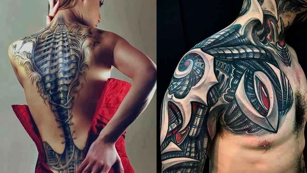 Биомеханические и биоорганические татуировки: когда технология встречает живую природу на вашей коже.