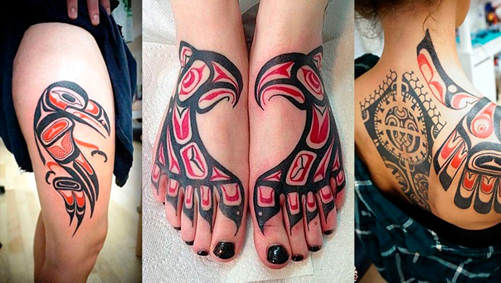 Как заботиться о тату хайда, основанном на племенной татуировке с яркими цветами и орнаментами.